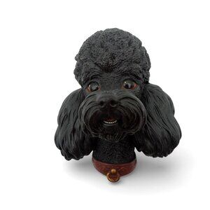 Bossons Poodle Wall Sculpture Black Dog England 60s Vintage